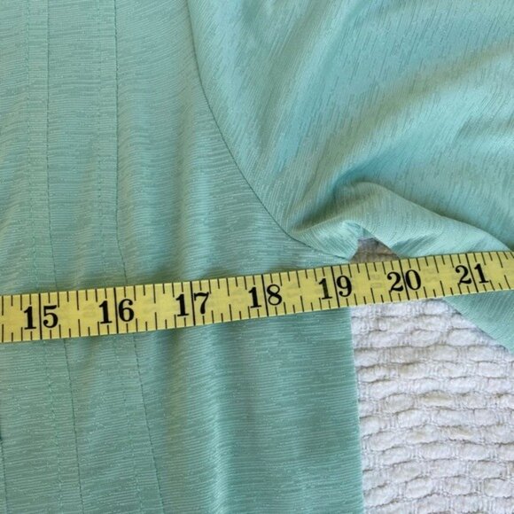 Wonderly Mint Green Pintuck Pleated Long Sleeve Blouse Size PM - Picture 4 of 9